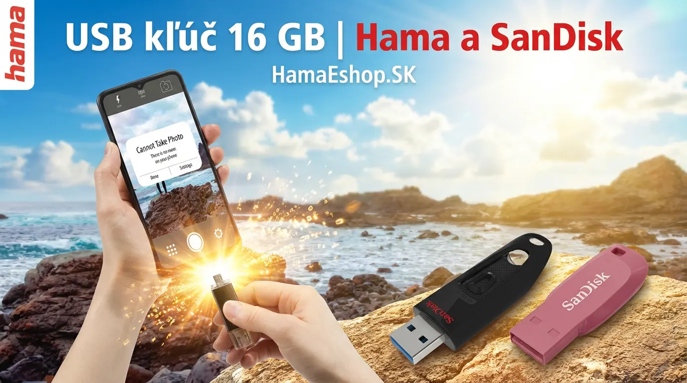 USB kľúč 16 GB - Hama a SanDisk 